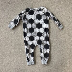Molo Black and Gray Hexagon Kids Footie